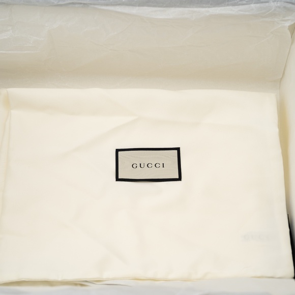 size 12G - Gucci Rhyton Distressed Sneaker Ivory Leather - Picture 9 of 12